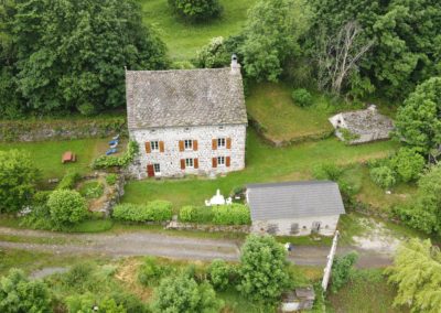 Vue aérienne du gîte